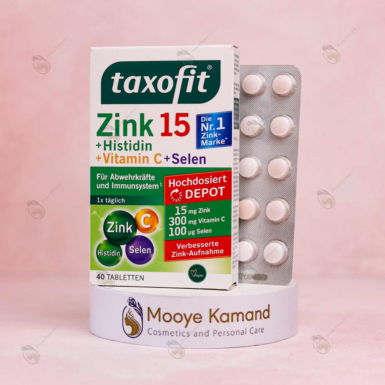 قرص زینک 15 پلاس و هیستیدین تاکسوفیت