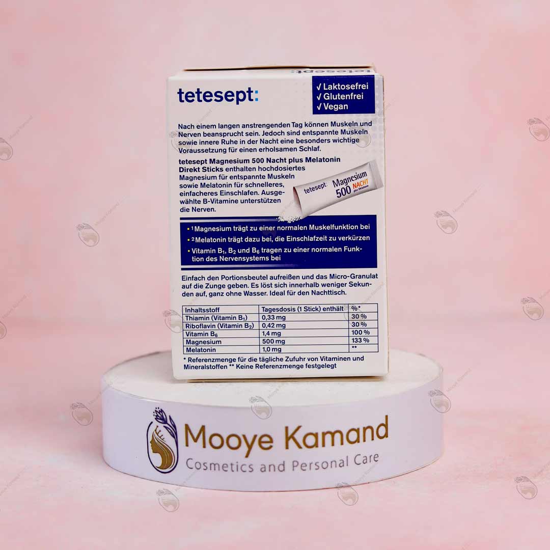 ساشه منیزیم و ملاتونین شبانه تتسپت