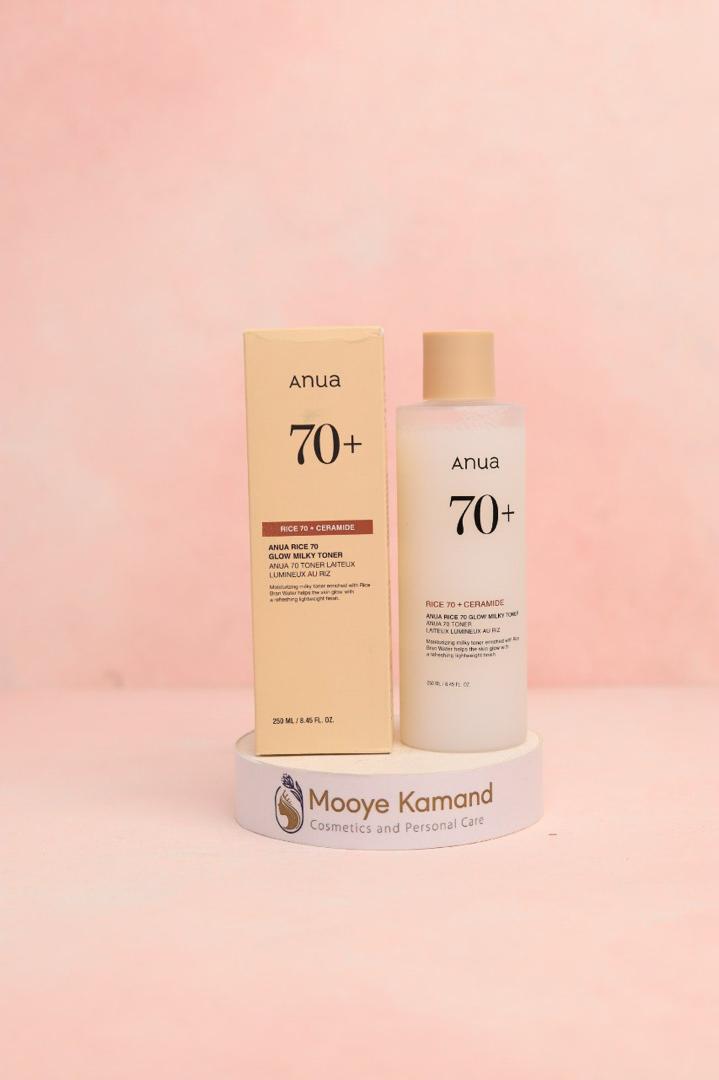 تونر روشن کننده و آبرسان برنج آنوا Anua Rice 70 Glow Milky Toner