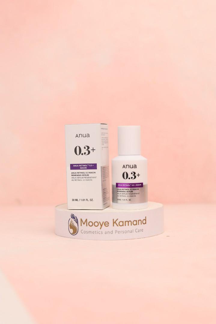 سرم ضد چروک آنوا مدل رتینول 0.3% و نیاسین حجم 30 میل
