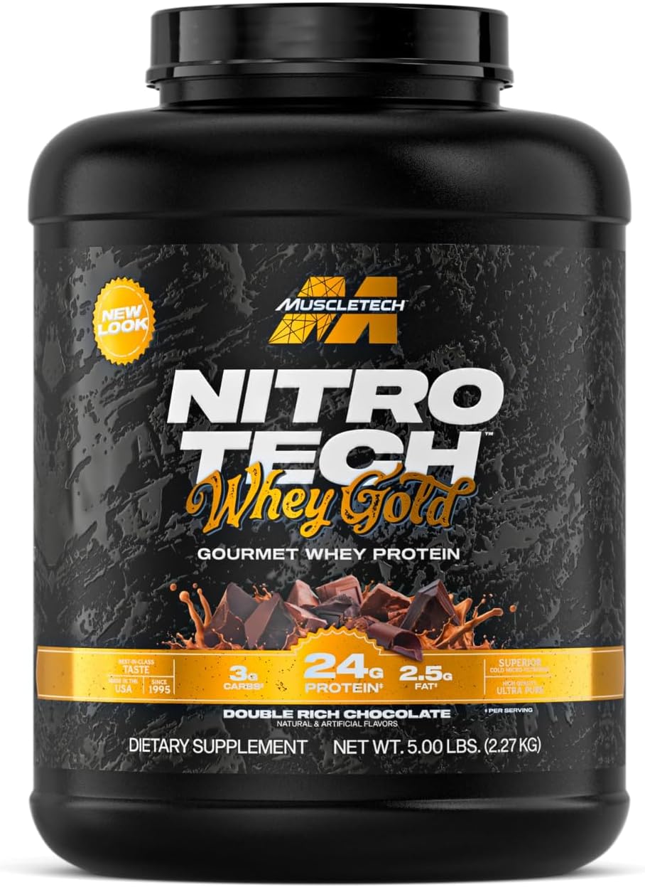 پروتئین وی گلد ماسل تک ۲.۲۷ کیلوگرم | MuscleTech Nitro Tech Whey Gold پروتئین وی اصل