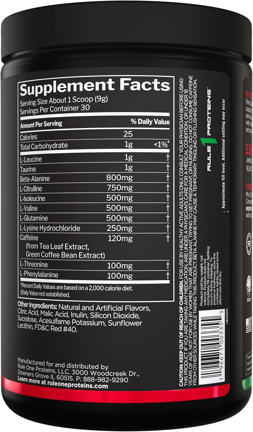 آمینو انرژی رول وان هندوانه‌ای ۳۰ سروینگ ۲۷۰ گرم | R1 Energized Amino