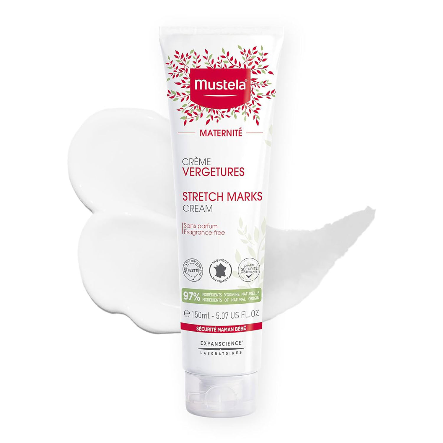 کرم ضد ترک موستلا ۱۵۰ میلی‌لیتر بدون عطر | Mustela Stretch Marks Cream
