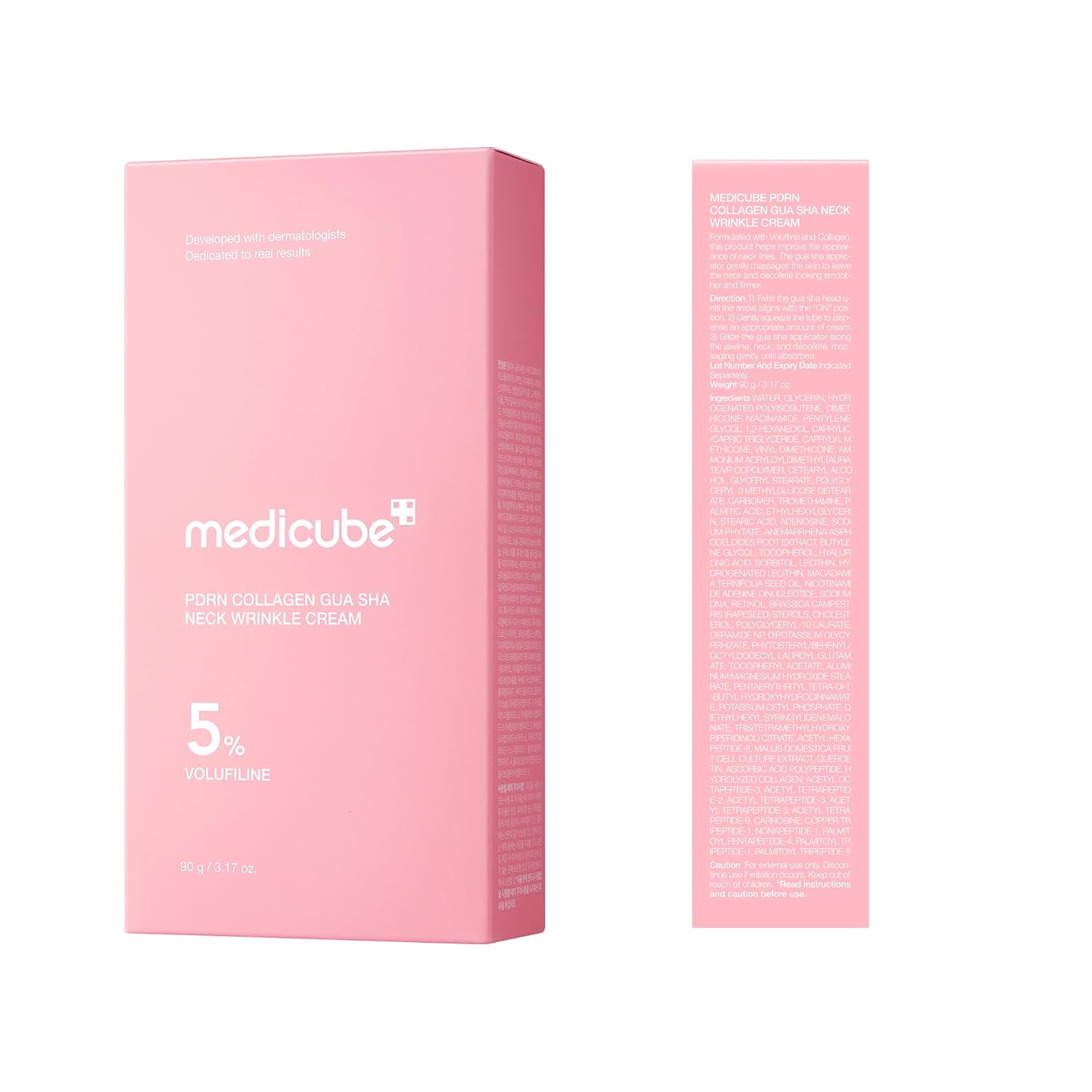 کرم ضدچروک گردن مدیکوب PDRN کلاژن ۹۰ میلی‌لیتر با گواشا | Volufiline 5%