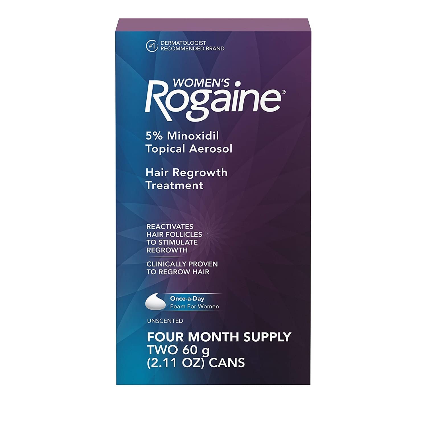 فوم ماینوکسیدیل ۵ درصد روگین زنانه مدل Women’s Rogaine Topical Aerosol