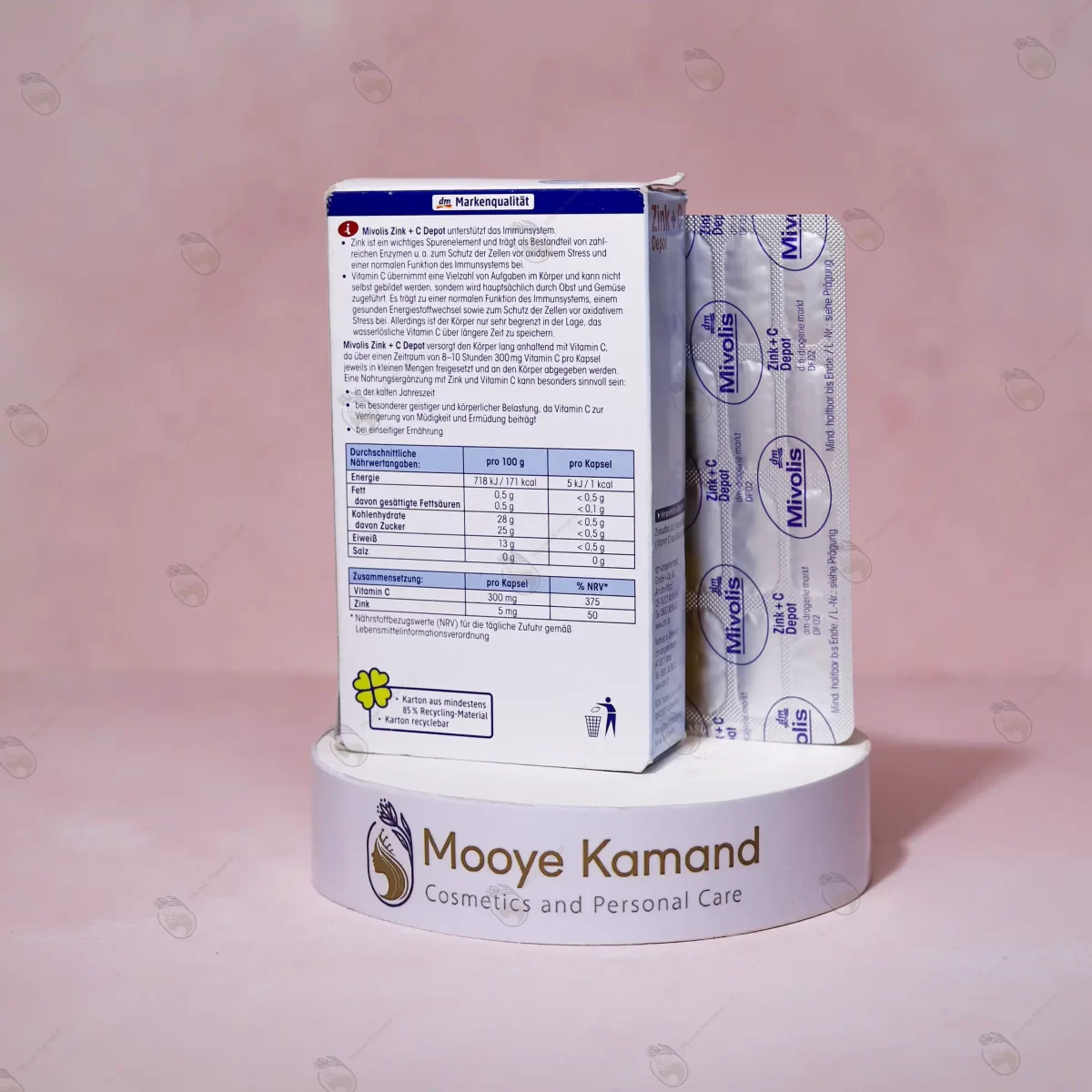 کپسول زینک و ویتامین سی Depot میولیس