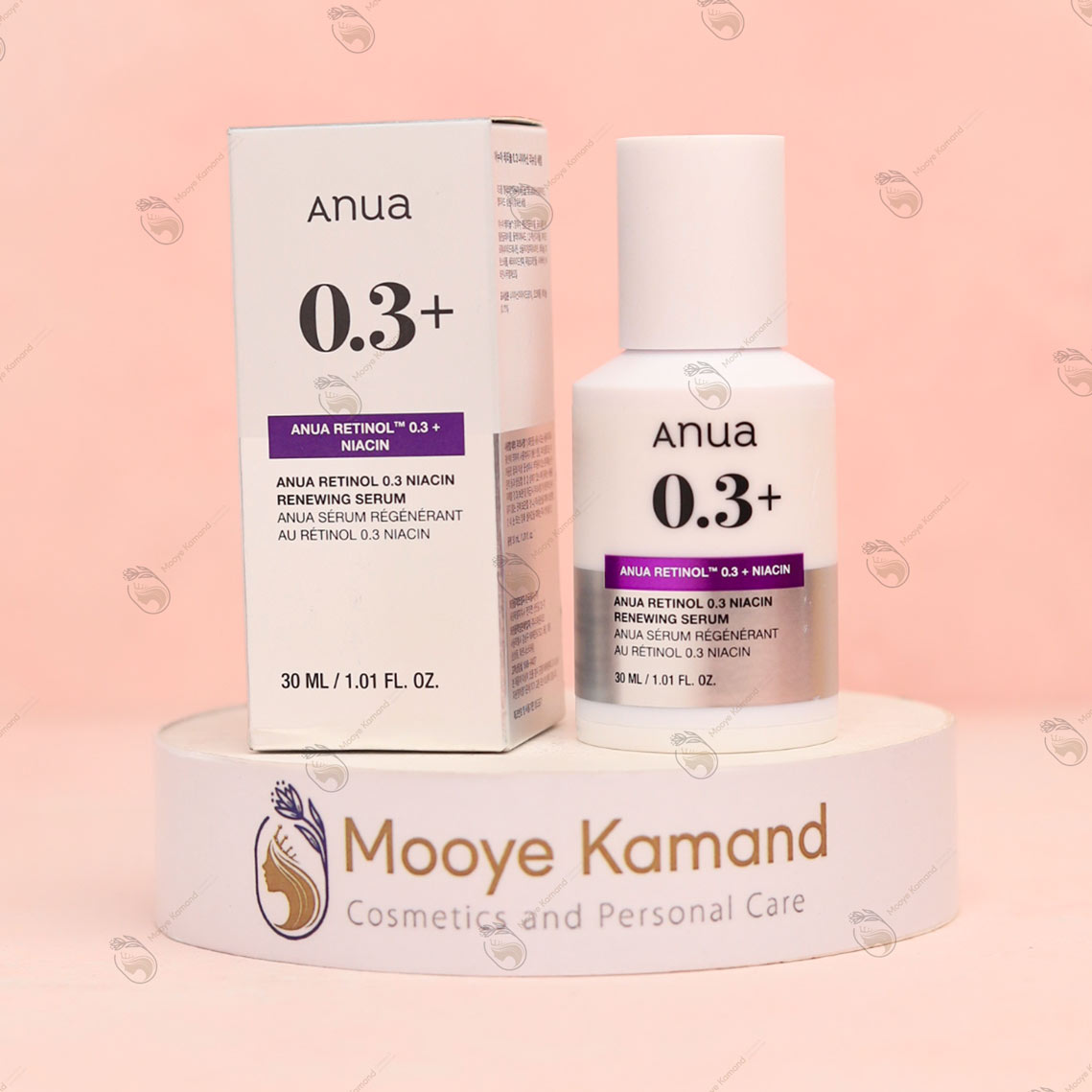 سرم ضد چروک آنوا مدل رتینول 0.3% و نیاسین حجم 30 میل
