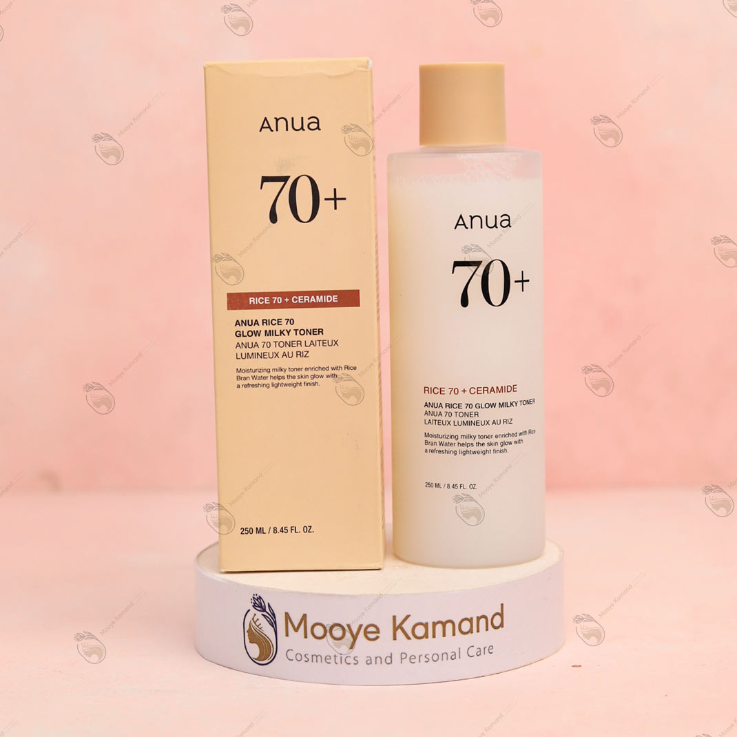 تونر روشن کننده و آبرسان برنج آنوا Anua Rice 70 Glow Milky Toner