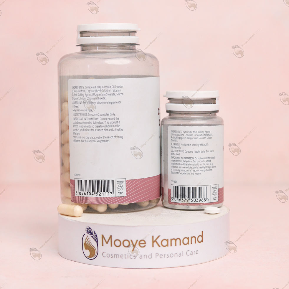 کوکونات کلاژن 180 عددی + هیالورونیک اسید 60 عددی Myvitamins